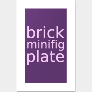 brick minifig plate Posters and Art